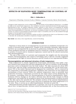 EFFECTS OF ELEVATED BODY TEMPERATURE ON CONTROL