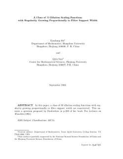 A Class of M-Dilation Scaling Functions with Regularity Growing