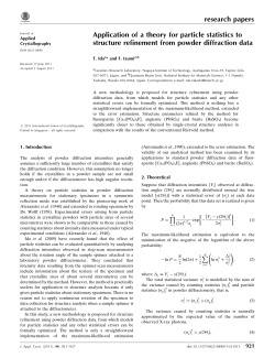 Application of a theory for particle statistics to structure refinement