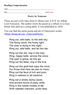 These are just a few lines from In Memoriam A.H.H. by Alfred, Lord