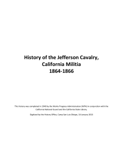 History of the Jefferson Cavalry, California Militia 1864-1866