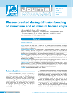 Phases created during diffusion bonding of aluminium and