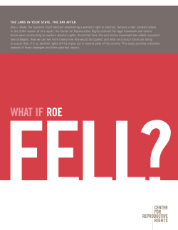 WHAT IF ROE - Center for Reproductive Rights