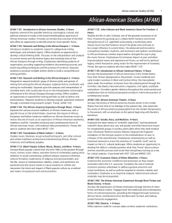 African-American Studies (AFAM)