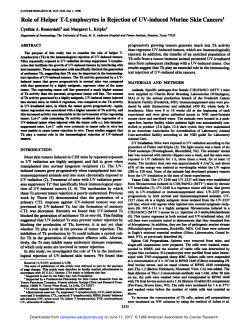 Role of Helper T-Lymphocytes in Rejection of