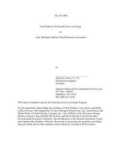 Lake Michigan Offshore Wind Resource Assessment