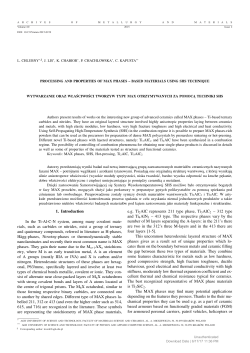 1. Introduction In the Ti-Al-CN system, among many