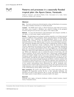 Patterns and processes in a seasonally flooded tropical plain