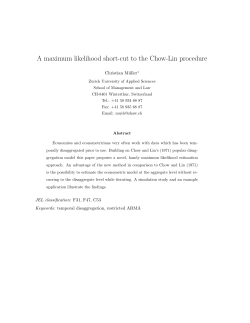 A maximum likelihood short-cut to the Chow