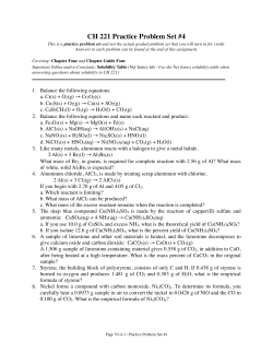 Practice Problem Set #4