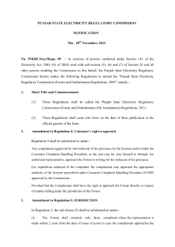 CCHP Amendment - Punjab State Electricity Regulatory Commission