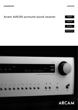 Arcam AVR250 surround sound receiver