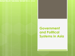 Government and Political Systems in Asia