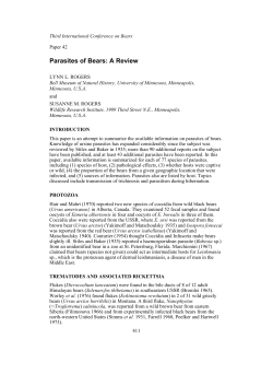 Parasites of Bears: A Review