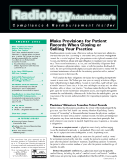 Make Provisions for Patient Records When Closing or