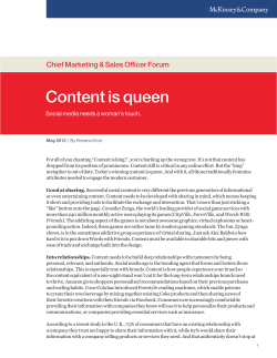 Content is queen