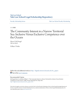 The Community Interest in a Narrow Territorial Sea