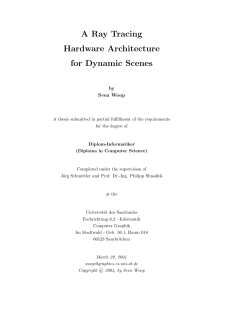 A Ray Tracing Hardware Architecture for Dynamic