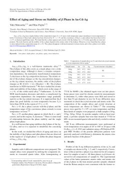 Effect of Aging and Stress on Stability of &beta; Phase in Au-Cd-Ag