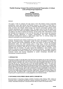 Flexible Housing, Compact City and Environmental Preservation: A