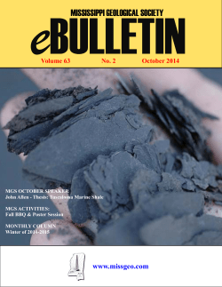 October 2014 - Mississippi Geological Society