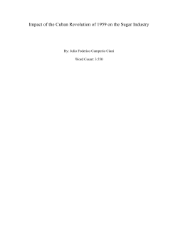 Impact of the Cuban Revolution of 1959 on the