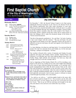 Update, 030216.pub - The First Baptist Church Washington DC