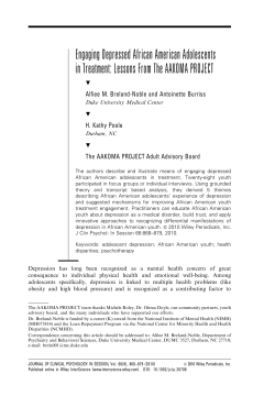 Engaging depressed African American adolescents in treatment