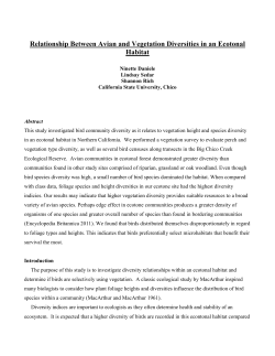 Relationship Between Avian and Vegetation