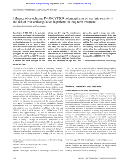 Influence of cytochrome P-450 CYP2C9