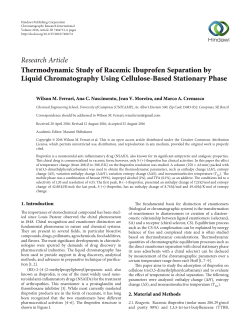 Thermodynamic Study of Racemic Ibuprofen Separation by Liquid