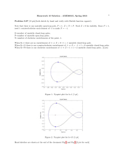 1 Homework 10 Solution - AME30315, Spring 2013 Problem 9.37