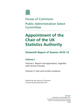 Appointment of the Chair of the UK Statistics Authority ( PDF )