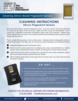 Cleaning Silicon Based Fingerprint Sensors