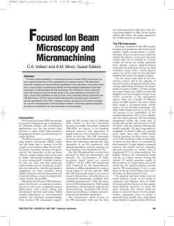 Focused Ion Beam Microscopy and Micromachining