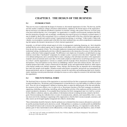 CHAPTER 5. THE DESIGN OF THE BUSINESS