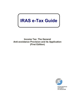 The General Anti-avoidance Provision and its Application
