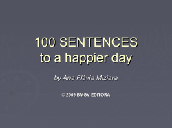100 SENTENCES to a happier day