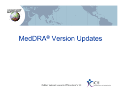 MedDRA Version Updates