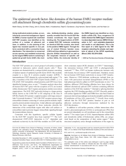 The epidermal growth factor–like domains of the human EMR2