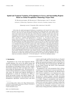 Spatial and Temporal Variation of Precipitation in Greece and