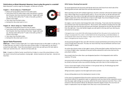 Field Archery Basic Rules