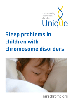 Sleep problems in children with chromosome disorders