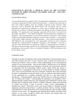 1 SOCIO-SEXUAL HEALTH: A CRITICAL ESSAY ON THE