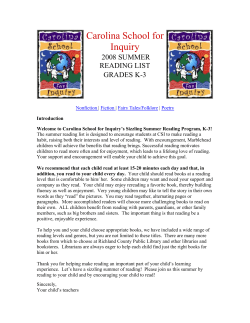 Nonfiction - Carolina School for Inquiry
