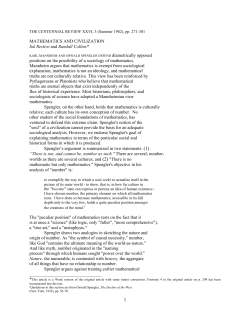 MATHEMATICS AND CIVILIZATION Sal Restivo and Randall Collins