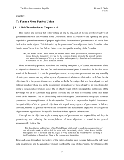 To Form a More Perfect Union