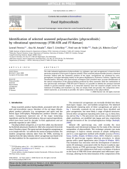 Identification of selected seaweed polysaccharides (phycocolloids