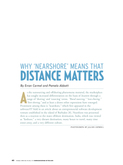 DISTANCE MATTERS