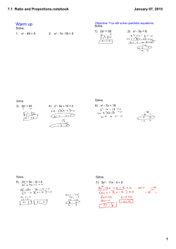 7.1 Ratio and Proportions.notebook